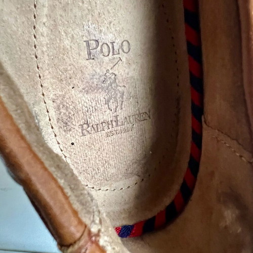 Polo Ralph Lauren Boat Shoes brown and yellow, like new, men EU43.5