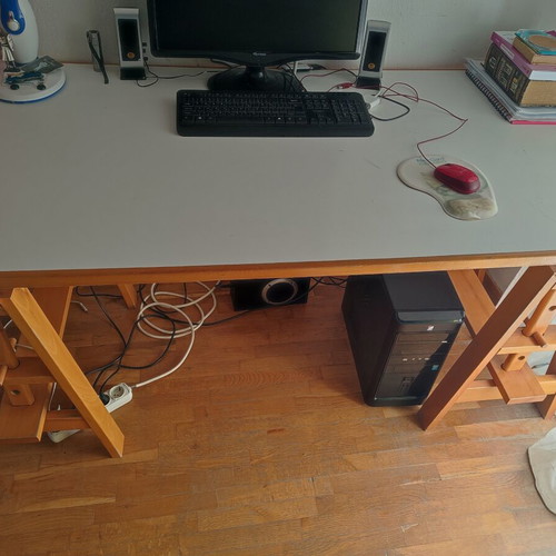 Student bedroom set used with wardrobe, bed, desk, shelves, and storage furniture