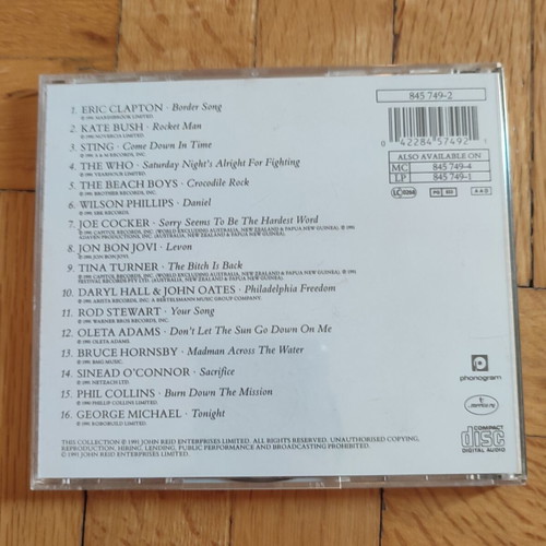 Two Rooms CD celebrating songs of Elton John & Bernie Taupin