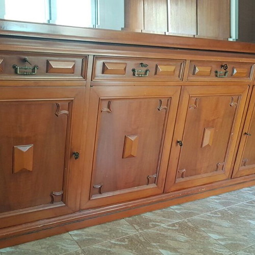 Buffet and mirror set, separate pieces