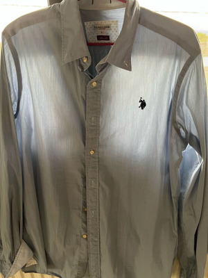 U.S. POLO ASSN Αντρικό Πουκάμισο Large Μεταχειρισμένο Με Καθετες Γραμμώσεις