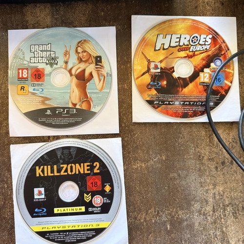 PlayStation 3 controller used with GTAV, Killzone 2, Heroes over Europe games