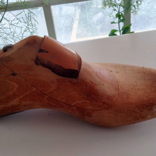 Vintage Wooden Shoelast used, early 20th century, 30cm