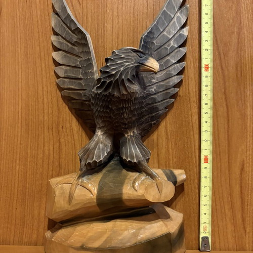 Soviet Vintage Wood Carving Eagle 32cm like new, authentic USSR