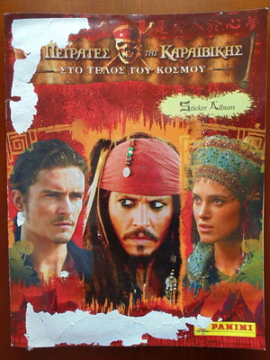 Panini Pirates of the Caribbean sticker album used with stickers 168/192
