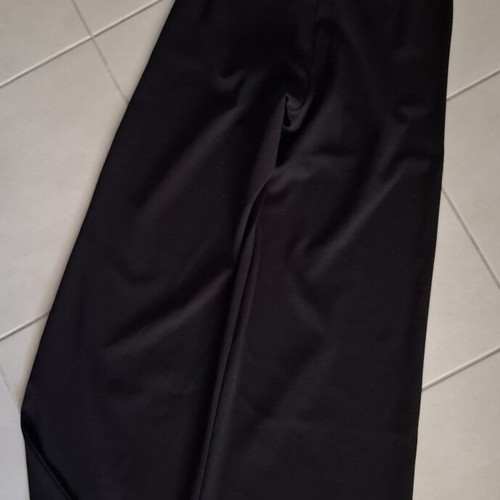 Winter wide-leg pants used, black with silver buttons, size S-M