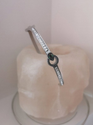 Βραχιόλι ατσάλι Beloved με strass σε ασημί χρώμα