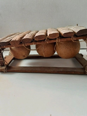 African Balafon percussion instrument used, handmade