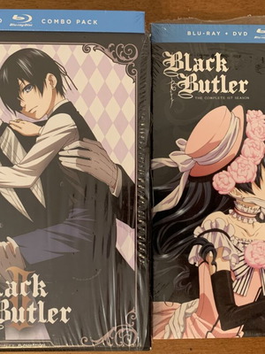 Black Butler Season 1+2 Blu-Ray+DVD Combo Pack like new, collector's box set