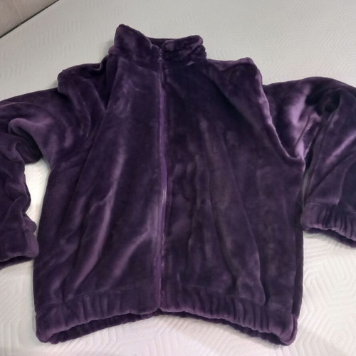 Purple velvet tracksuit set jacket-pants L-XL like new