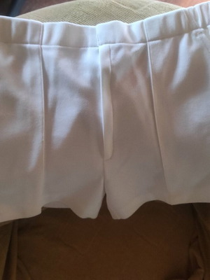 Lacoste high-waisted shorts used, white, cotton and polyester