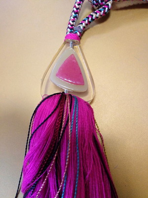 Curtain tieback special in fuchsia color
