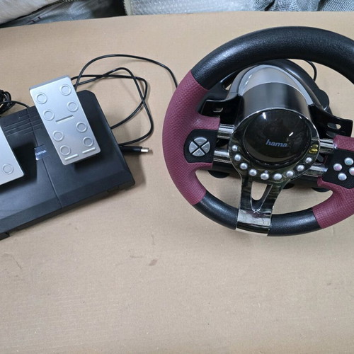 Hama Thunder V5 PS3 Racing Wheel used for PlayStation 3