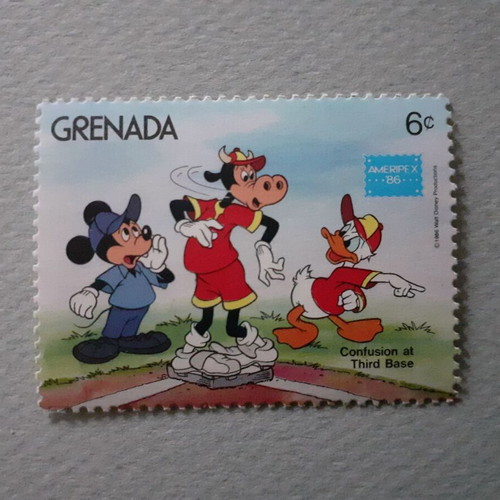 Walt Disney Grenada Stamp Set 6 Mint Ameripex Philatelic '86