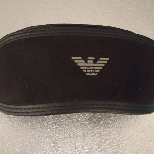 Emporio Armani black fabric sunglasses case like new