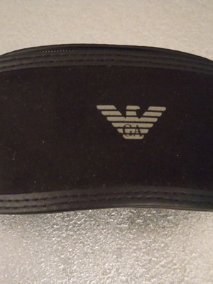 Emporio Armani black fabric sunglasses case like new
