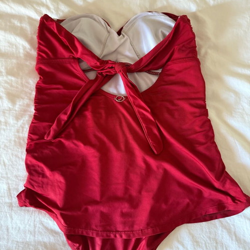 Jansen one-piece swimsuit used, red, size L