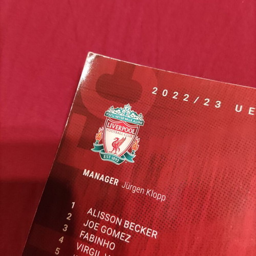 Liverpool FC vs Real Madrid Official Champions League Matchday Programme 2022-23