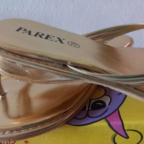 Parex children's flip-flops size 29 new, gold color