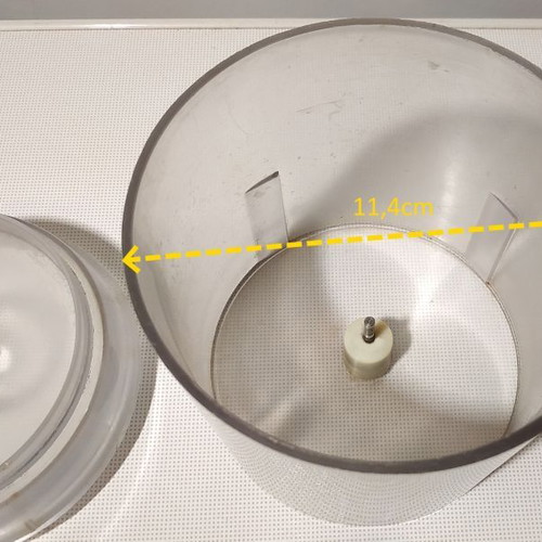 Moulinex Multi transparent plastic bowl with blade, used
