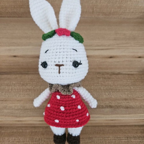 Crocheted bunny like new handmade