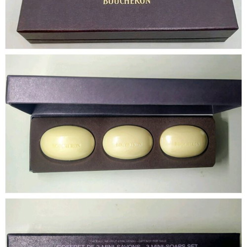 Boucheron Paris set of 3 aromatic soaps new