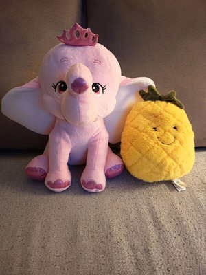 Plush elephant and pineapple toys like new