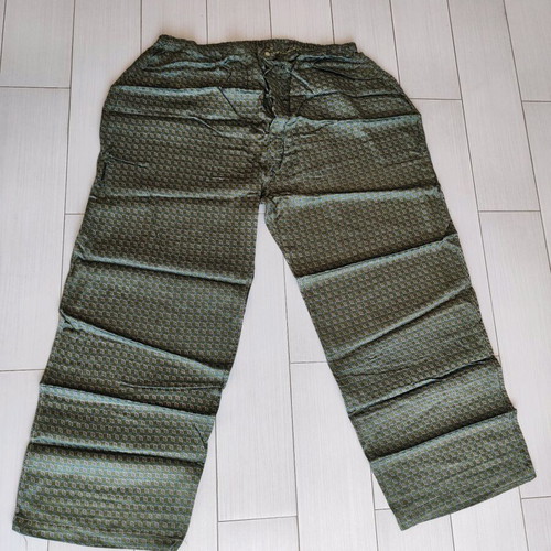 Vintage men's satin pajamas like new, 7XL, dark green