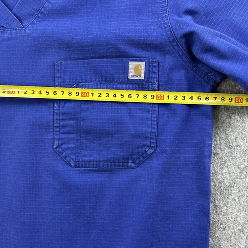 Carhartt Wip T-shirt men's Small oversized blue nurse scrub with pocket used