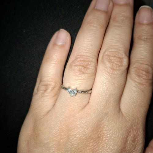 Bijou ring set new, silver, adjustable size