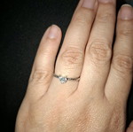 Bijou ring set new, silver, adjustable size