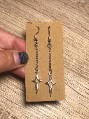 Handmade boho hippie Y2k Fairy Indie Star Earrings
