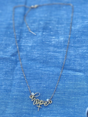 Hope Necklace made of stainless steel, new, gold color
