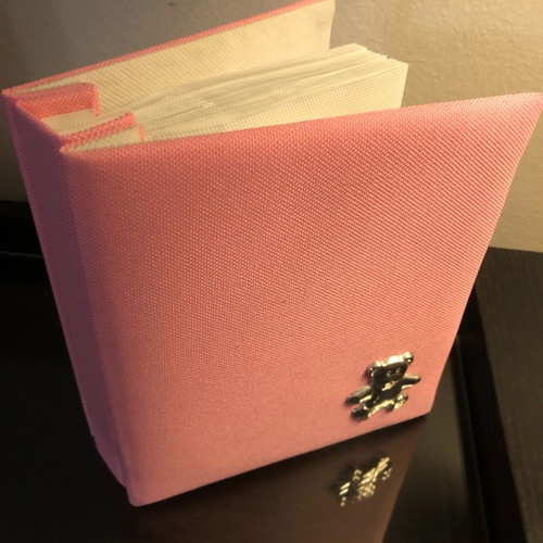 Fabric photo album with silver, like new, luxurious