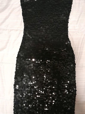 Zara evening dress like new, black with sequins size M