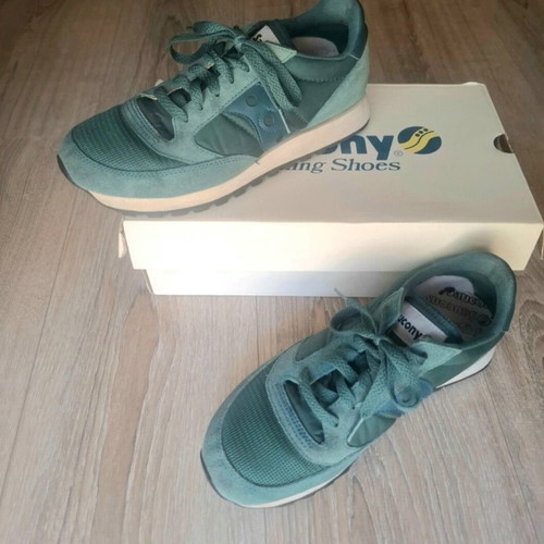 Saucony Jazz Vintage sneakers used, green, size 40