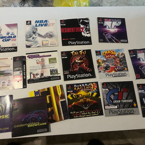 PlayStation (PS1) manuals, covers and inserts used, bundle