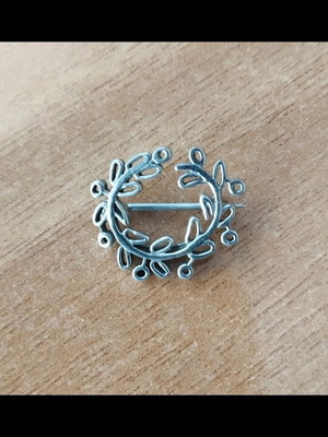 Athens 2004 Silver 925 Brooch, Olympic Kotinos design