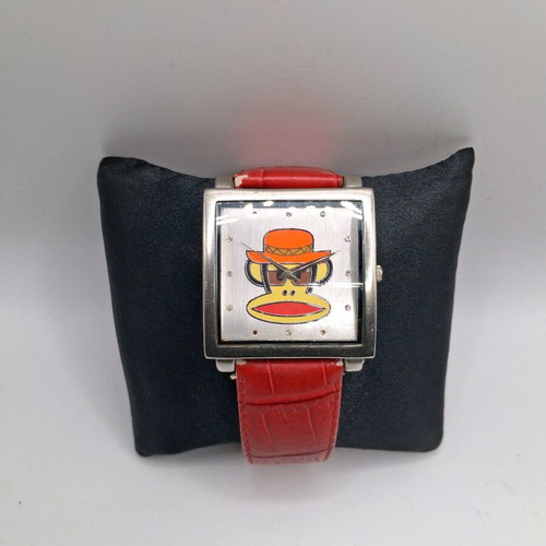 Paul Frank Julius watch used with red strap vintage Y2K style