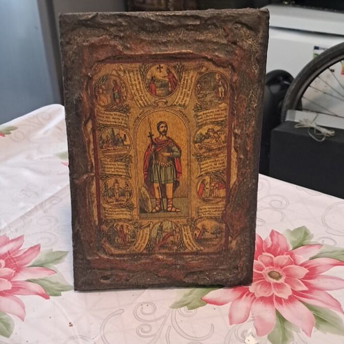 Saint Artemios wooden icon used