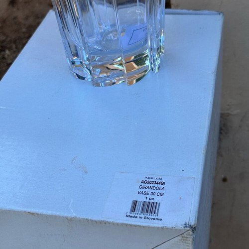 Celeste Crystal Vase 24% Lead Crystal 30cm like new with Box