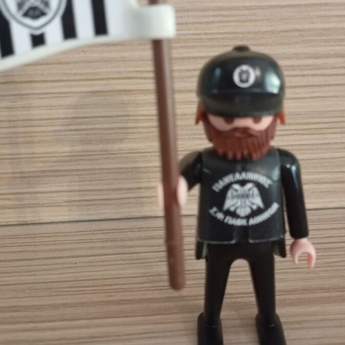 Playmobil PAOK Fan Figure like new with team flag