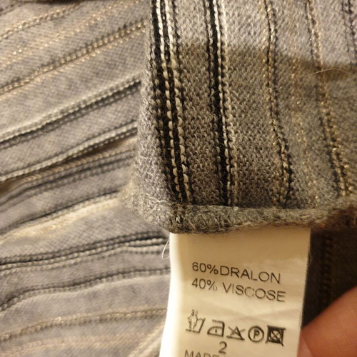Figaro women's blouse like new, size M, black and grey with gold thread