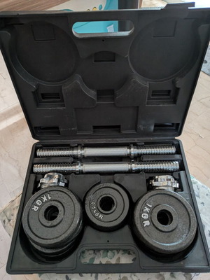 Dumbbell set with 10 kg weights