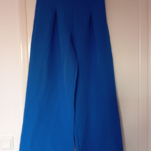 Pants new, wide legs, blue, sizes S and M