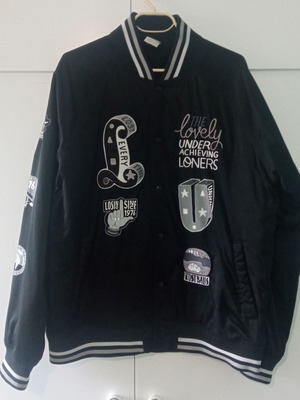 Nike x Parra Varsity Bomber Jacket μεταχειρισμένο, μαύρο, μέγεθος L