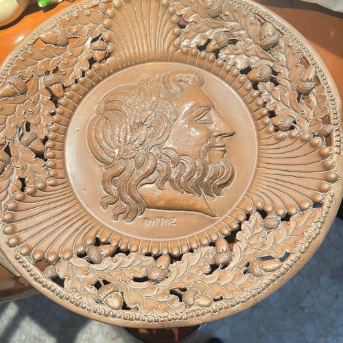 Copper wall plate vintage used with King Pyrrhus profile