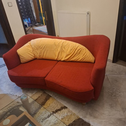 Sofa set like new, two pieces with cushions and two coffee tables