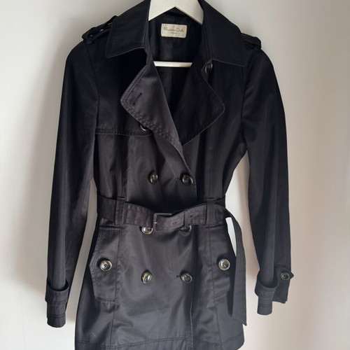 Massimo Dutti women's short trench coat size S like new, black
