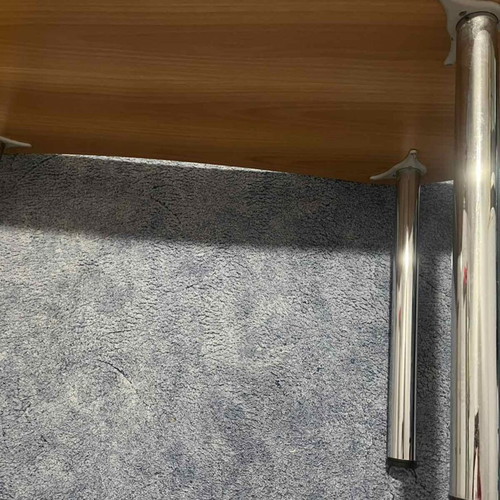 Neoset desk like new, beige melamine, metal legs